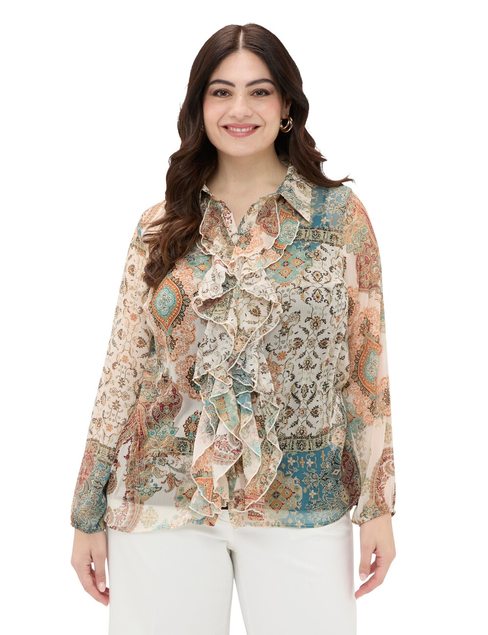 Fiorella Rubino - Camisa en georgette estampado paisley