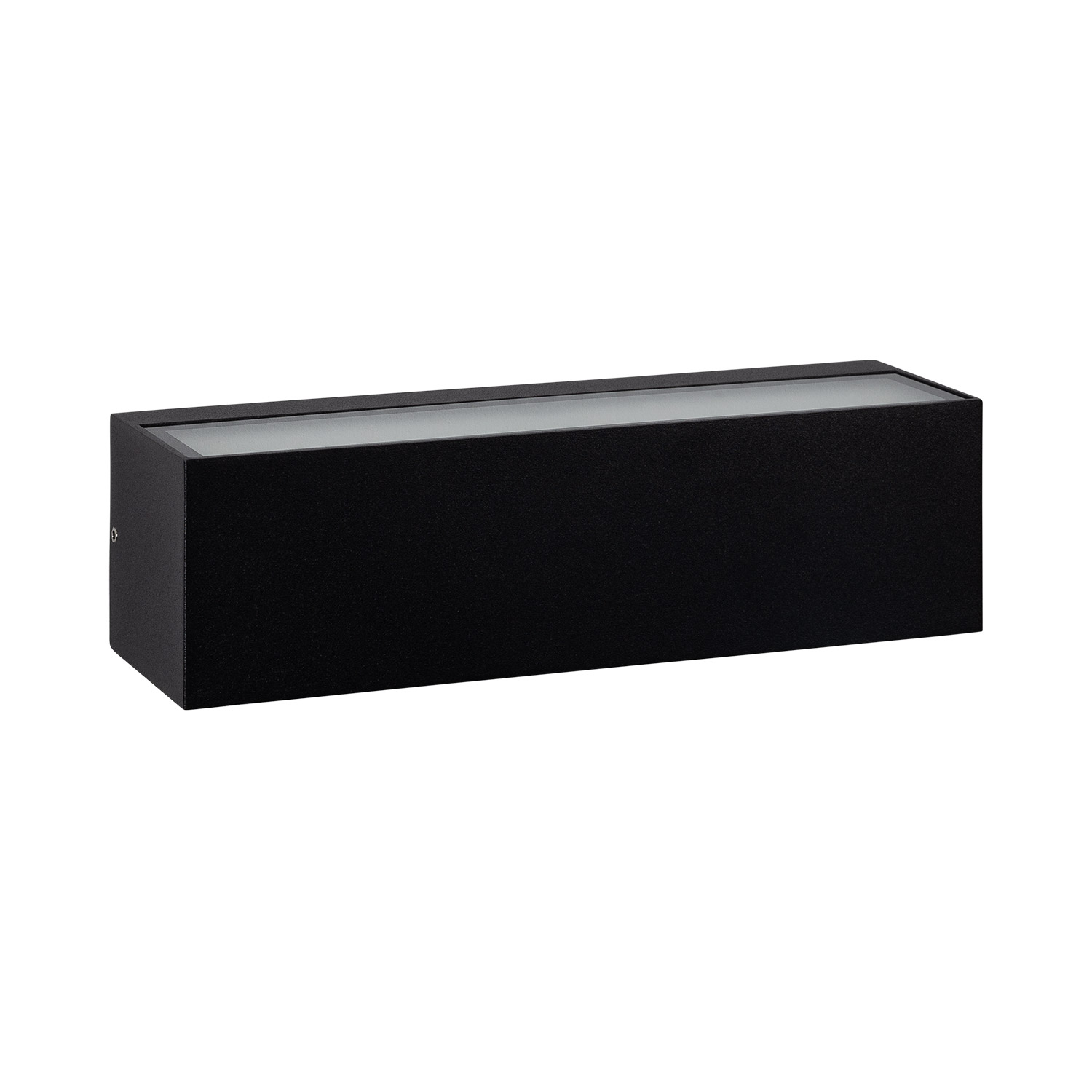 Ledkia Aplique de Pared Exterior LED 10W Iluminación Doble Cara Rectangular Negro Lena 2700K Blanco Cálido