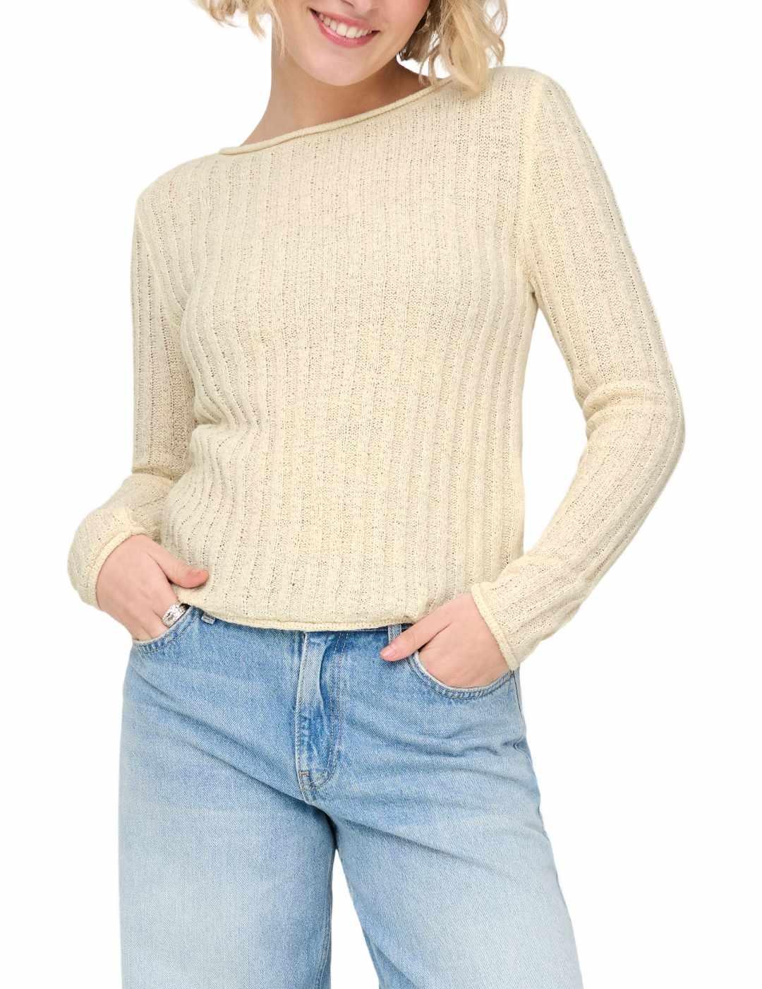 Camiseta Only Pamela manga larga amarilla para mujer