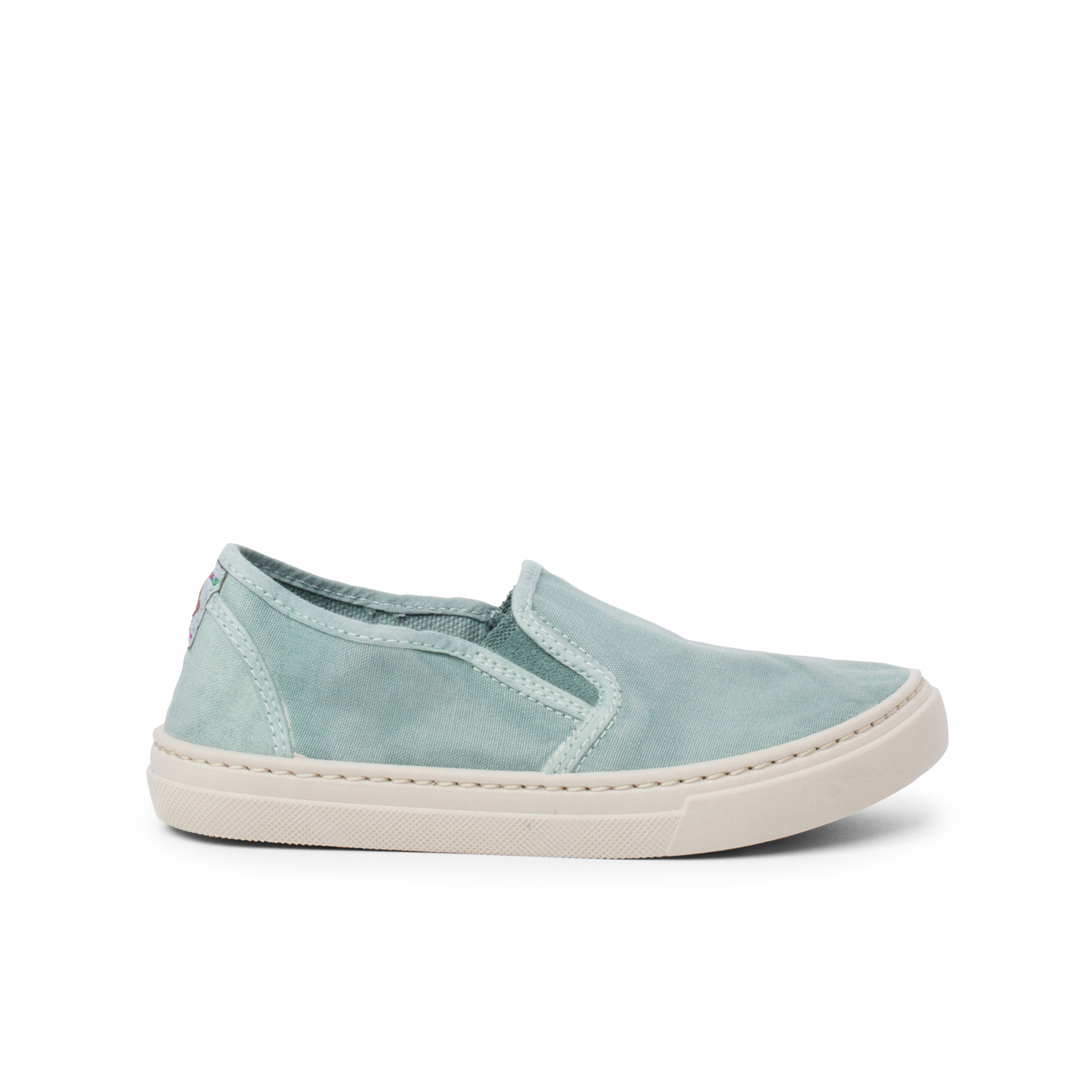 Pisamonas zapatillas lona lavada elástico lateral
