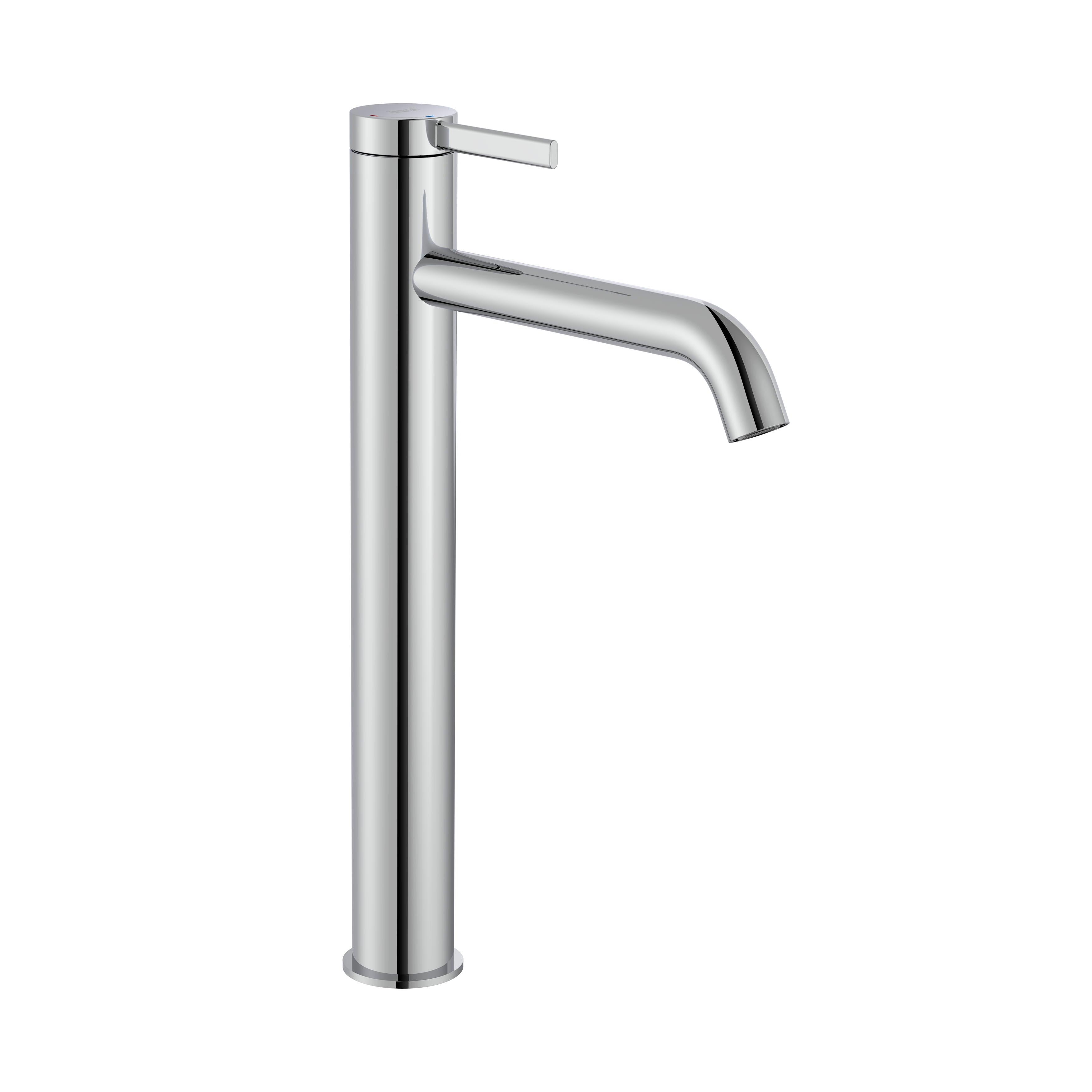 ROCA A5A349EC00 ONA Grifo Monomando Lavabo Caño Alto Desagüe Clic Clac Cromo - ref: A5A349EC00