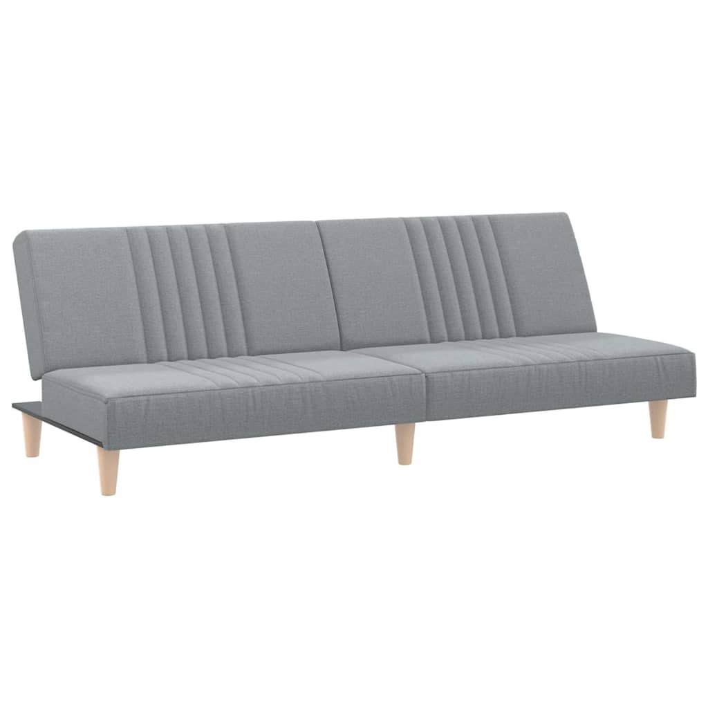 vidaXL Sofá cama tela gris claro