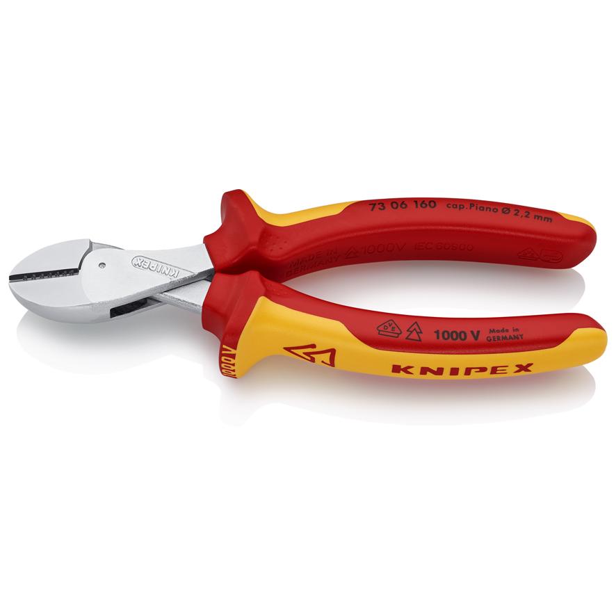 ALICATE DE CORTE LATERAL X-CUT 160 MM, ALTA PALANCA - KN 73 06 160