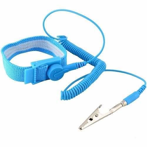 CABLEPELADO Pulseras Antiestáticas Electrostática | Muñequera Anti estática | Correa Evita la Acumulación de Electricidad Estática | Con cable | Proteger equipos sensibles contra daños | Azul