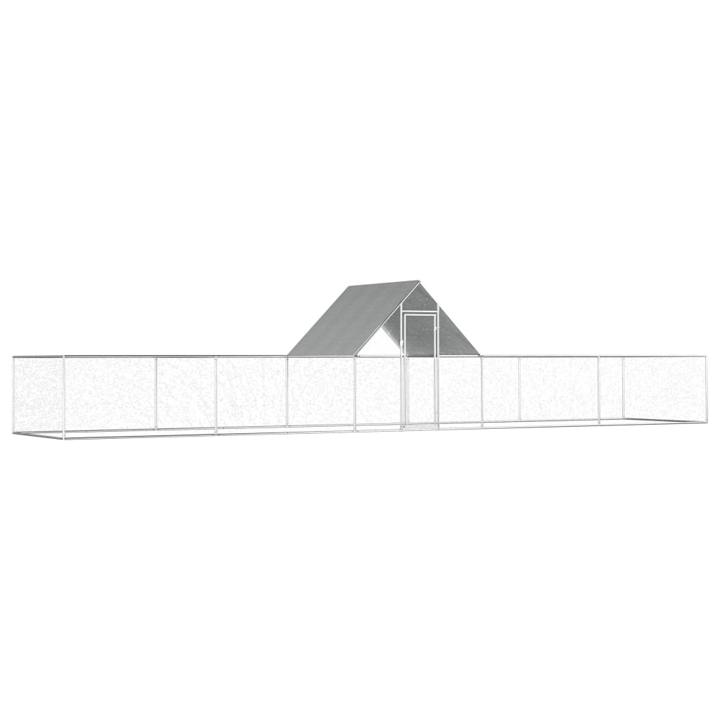 vidaXL Gallinero Metal Acero Galvanizado Techo Jaula Conejos Gallinas Dimensiones 3 x 1 x 1, 5 m,  5 x 1 x 1 y mas