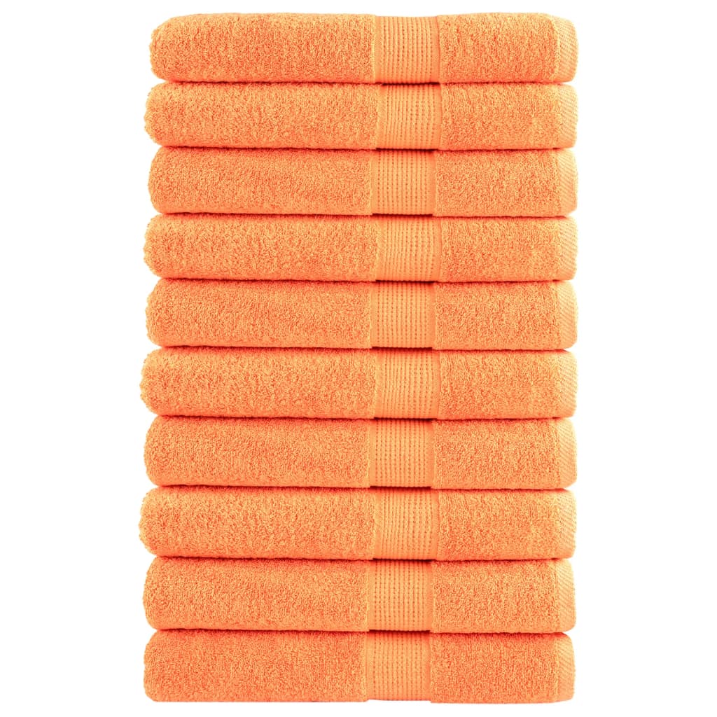 vidaXL Toallas de sauna 10 uds 100% algodón 80x200 cm 600 gsm Color Morado,  orange,  Negro y mas