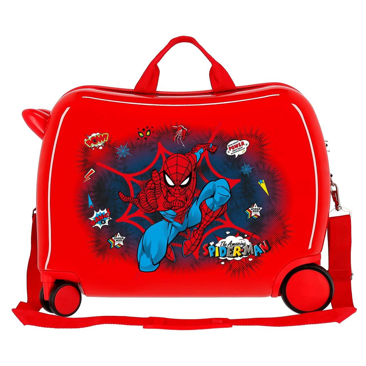 Marvel Spiderman Maleta Correpasillos ABS Rígida Spiderman Pop Rojo