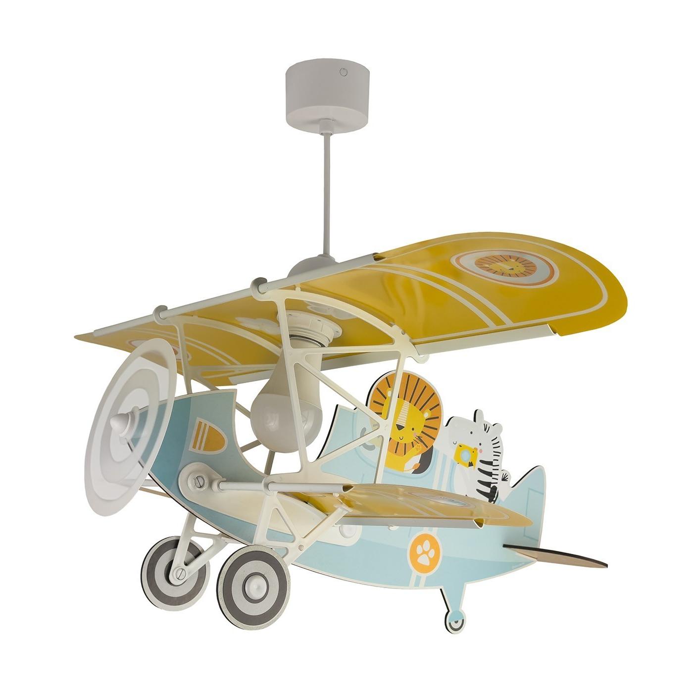 Lámpara de techo infantil avión Pequeño León