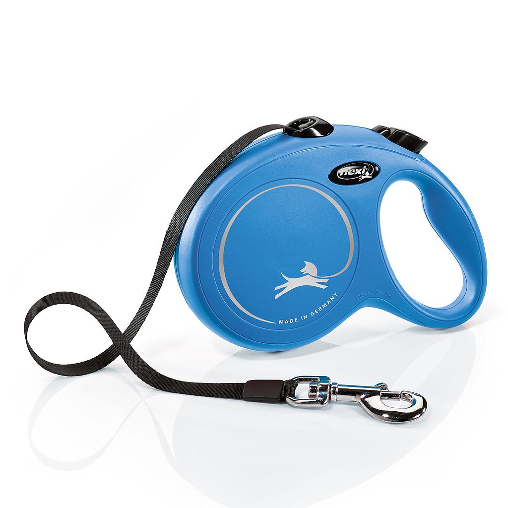 Yagu - Correa perro Flexi Classic Cinta L de alta resistencia 50 kg, 5 metros con LED Lighting System y Multi Box, diseño ergonómico y cómodo para paseos diarios