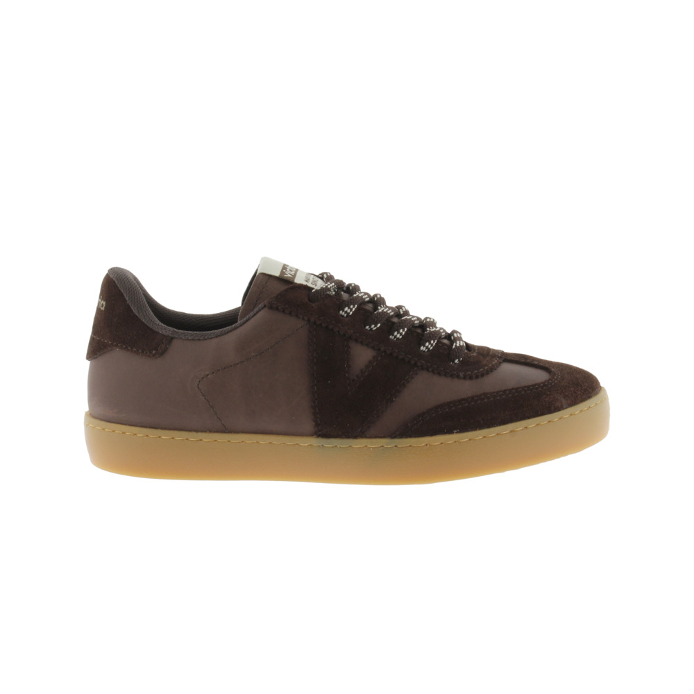 Victoria Berlín Ciclista Zapatillas de piel con piezas de serraje al tono y suela caramelo 1126245