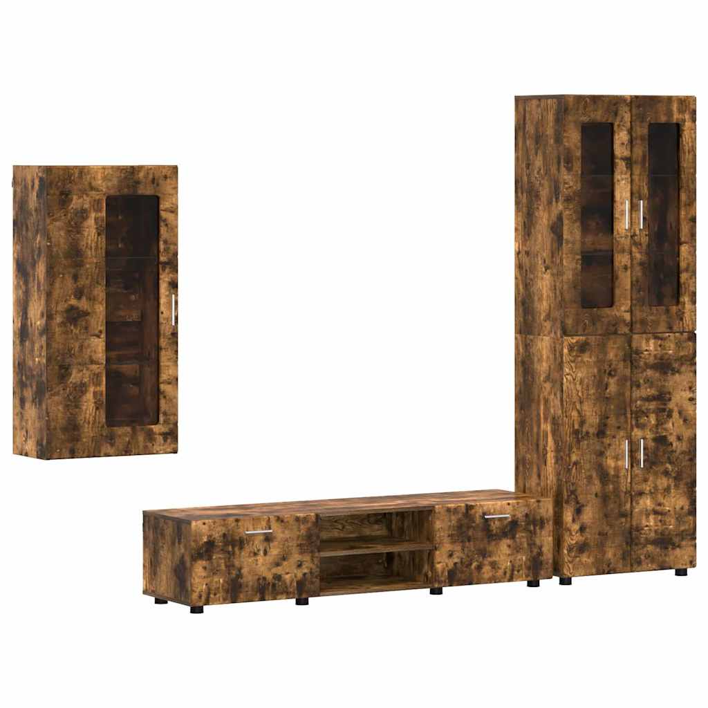 vidaXL Conjunto de mueble de TV con cajón FLORIN Madera de ingeniería