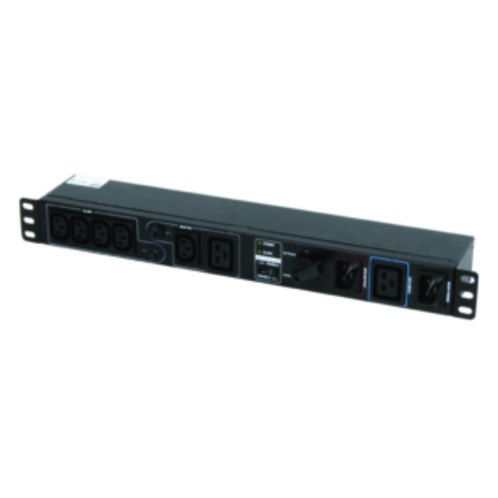Phasak PDU Switch Bypass 19" PH 9200 – Distribución de energía 3Kva, 16A, voltaje 208-240V, función bypass, rack 19” para servidores y centros de datos