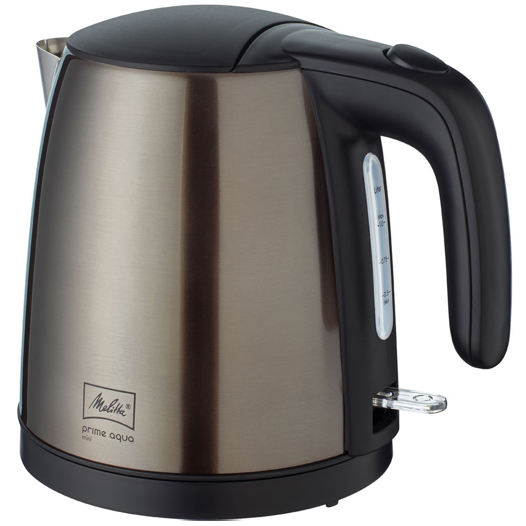 Melitta Hervidor de Agua Melitta Prime Aqua Mini 1018-06 1 Litro Libre de BPA Auto Off Elemento Calefactor