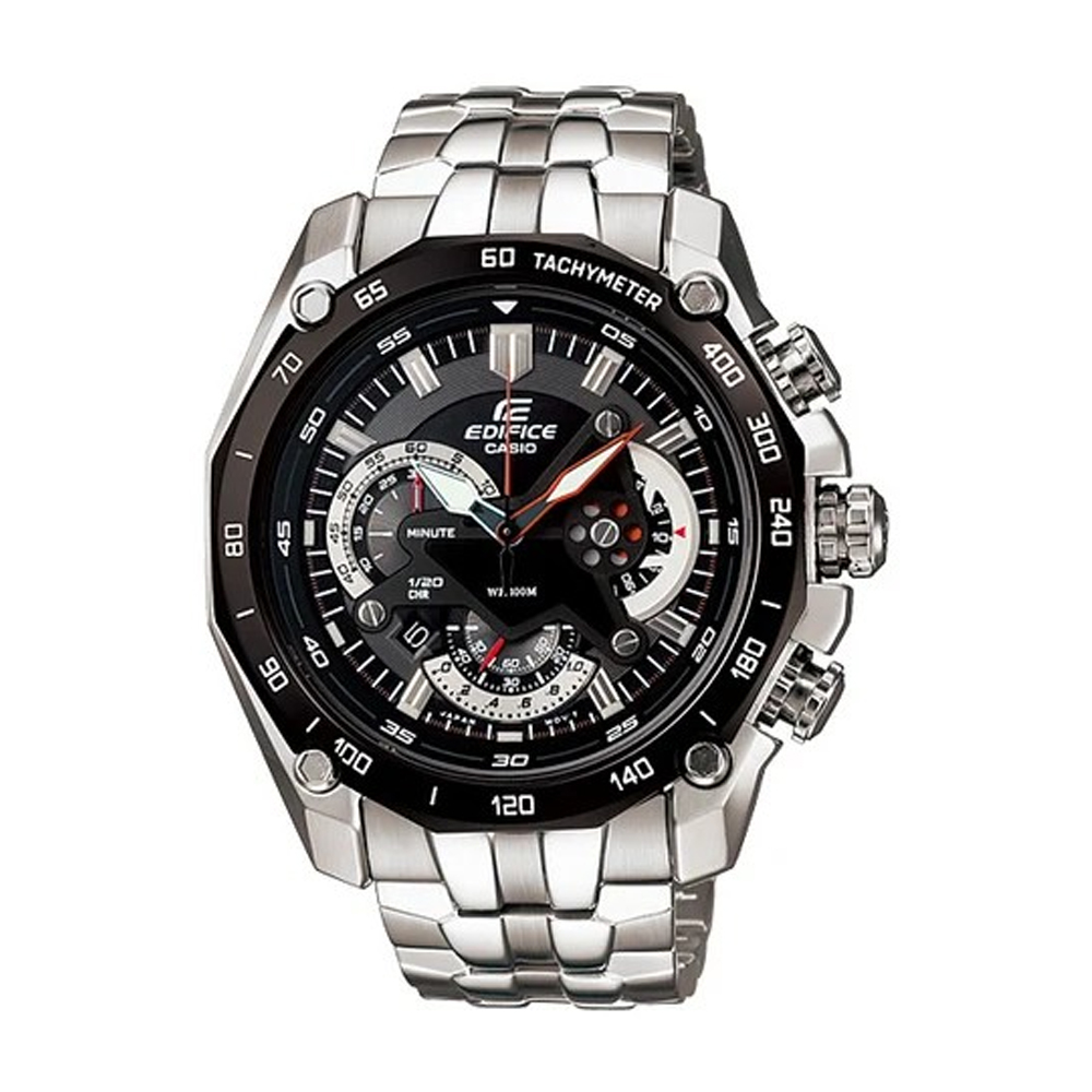 Reloj Edifice de Hombre Analogico Cuarzo Plata Brazalete EF-550D-1AV, Diámetro 45MM