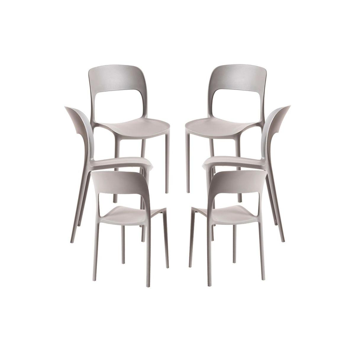 Regalos Miguel - Packs Sillas Jardín - Pack 6 Sillas Inis - Gris