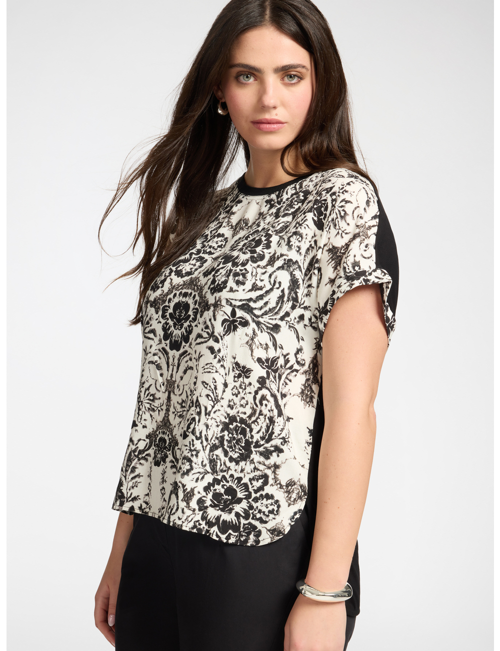 Elena Mirò - Camiseta estampada en viscosa