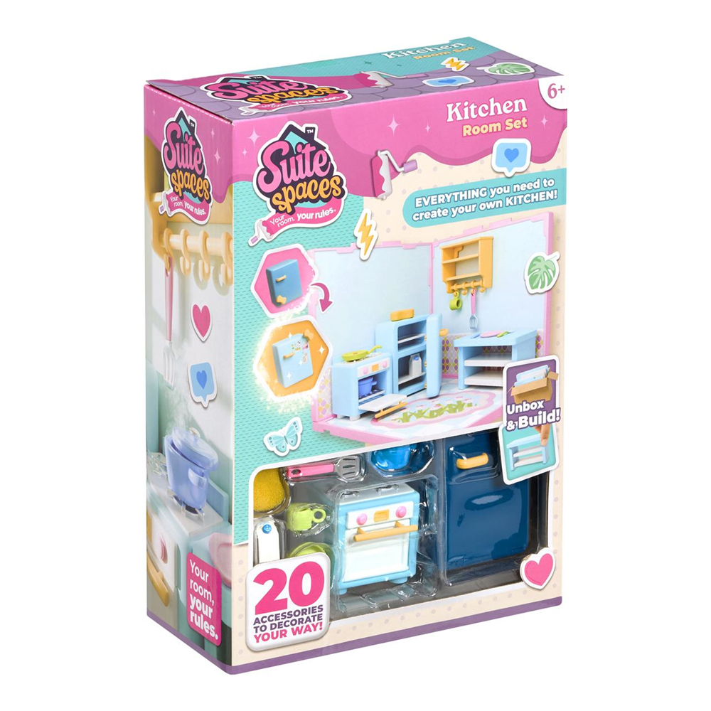 Diseña Tu Cocina Suite Spaces. Incluye: 20 accesorios, 2 papeles de pared y 1 papel de suelo. (Bizak 64554115)