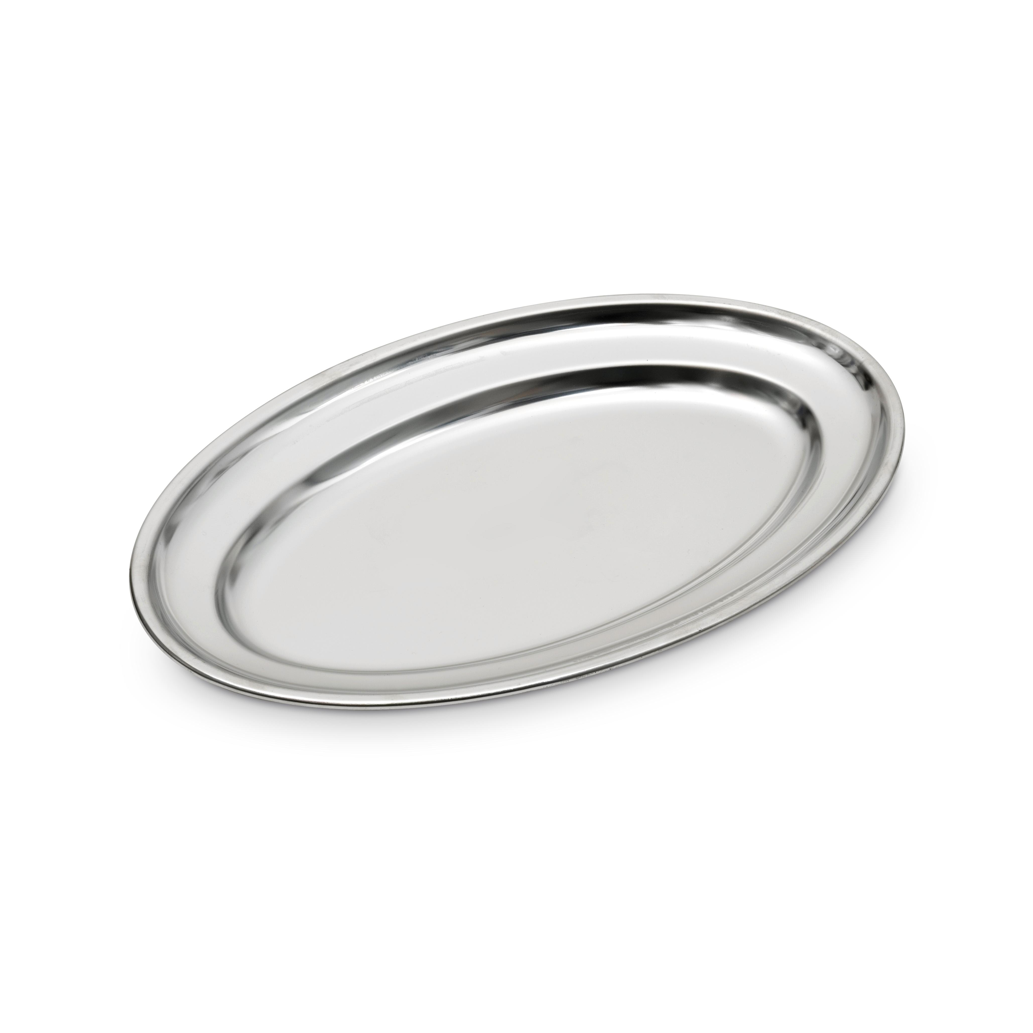 Bra - Fuente Oval Mate Latina, Diferentes Tamaños, Ideal Para Servir, Acero Inoxidable, Calidad Profesional