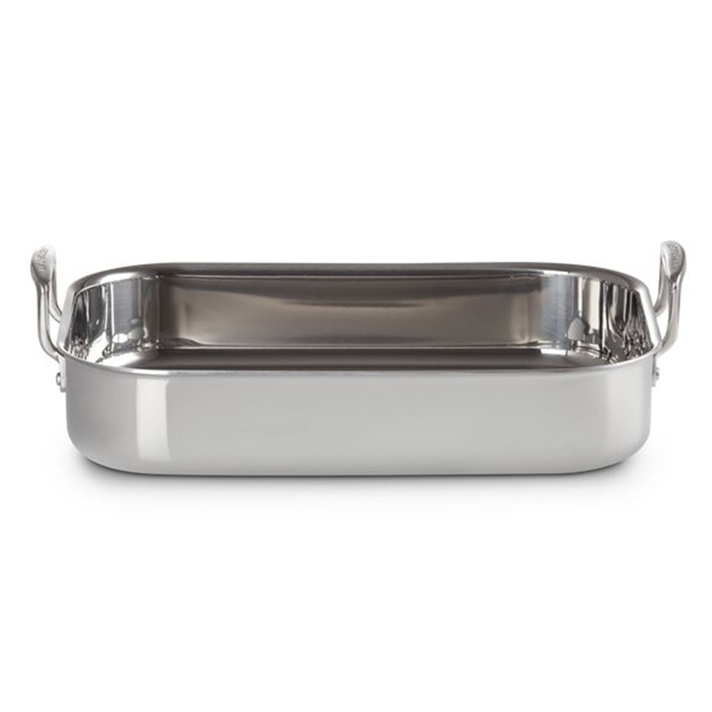 Bandeja Asadora de Acero Inoxidable Le Creuset con Tecnología 3-Ply para Todo Tipo de Cocción, Ideal para Carnes, Pescados y Hornear