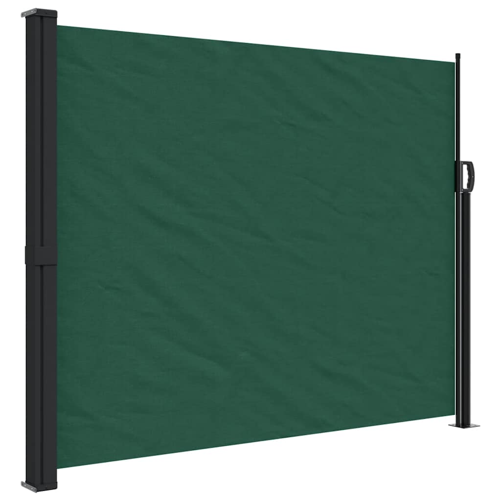 vidaXL Toldo lateral retráctil verde oscuro 160x300 cm