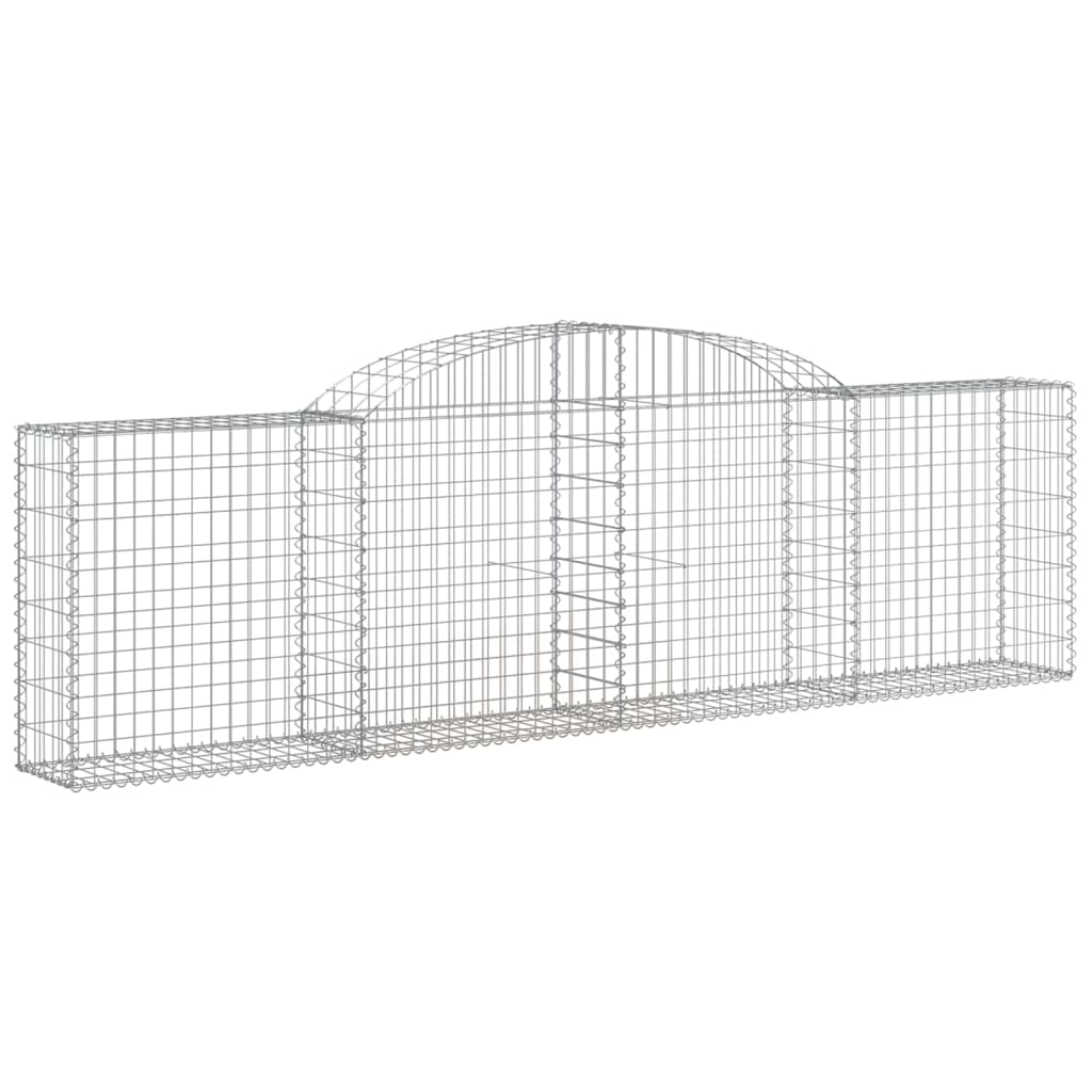 Vidaxl Cesta Gaviones Arco Hierro Galvanizado 300x30x80/100 Cm