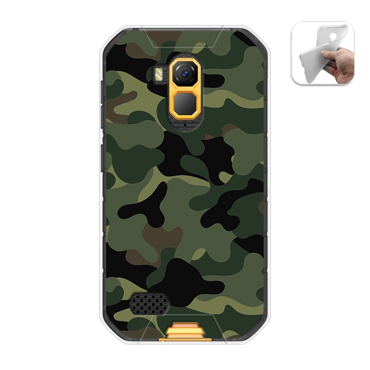 Tumundosmartphone Funda Gel Tpu para Ulefone Armor X7 / X7 Pro diseño Camuflaje Dibujos