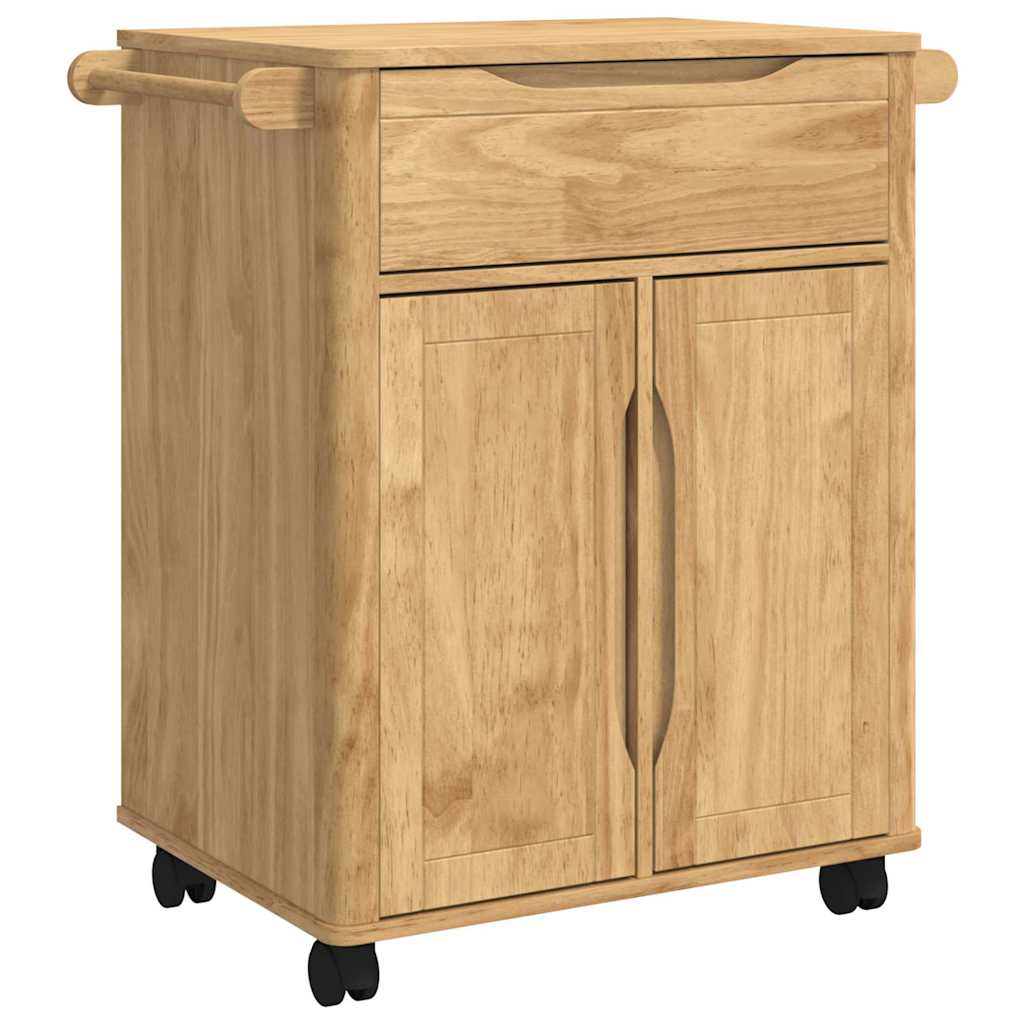 vidaXL Carro de Cocina FLORO Madera de Pino Macizo 72,5 x 45 x 80 cm