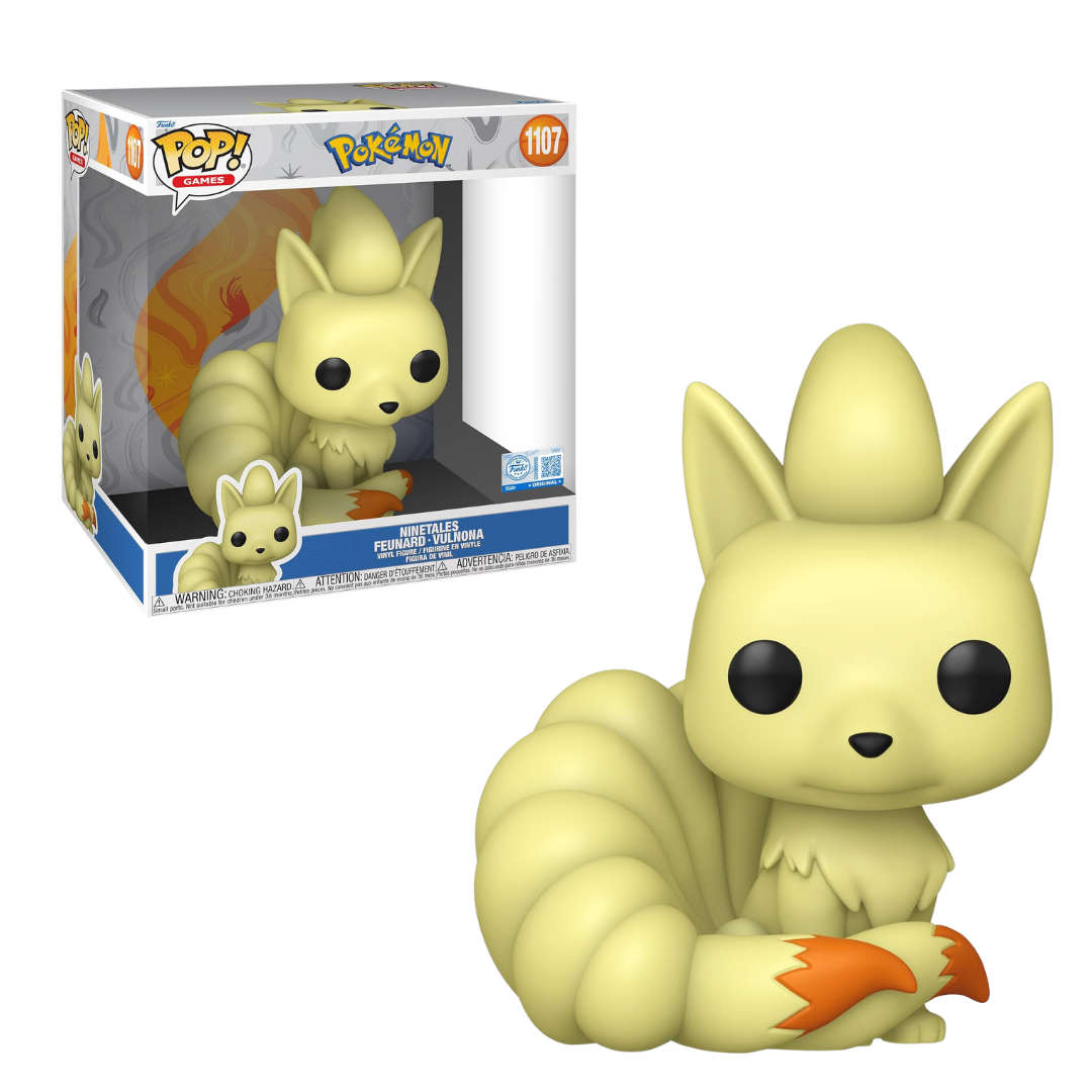 FUNKO POP! JUMBO POKEMON - NINETALES 25 CM, 88210, Nº 1107, TIENDA CON LICENCIA OFICIAL, ENVIO 24-48 HORAS PENÍNSULA, FIGURA, CABEZÓN, MUÑECO, JUGUETES, 100% ORIGINAL, VIDEOJUEGO, PLAYSTATION