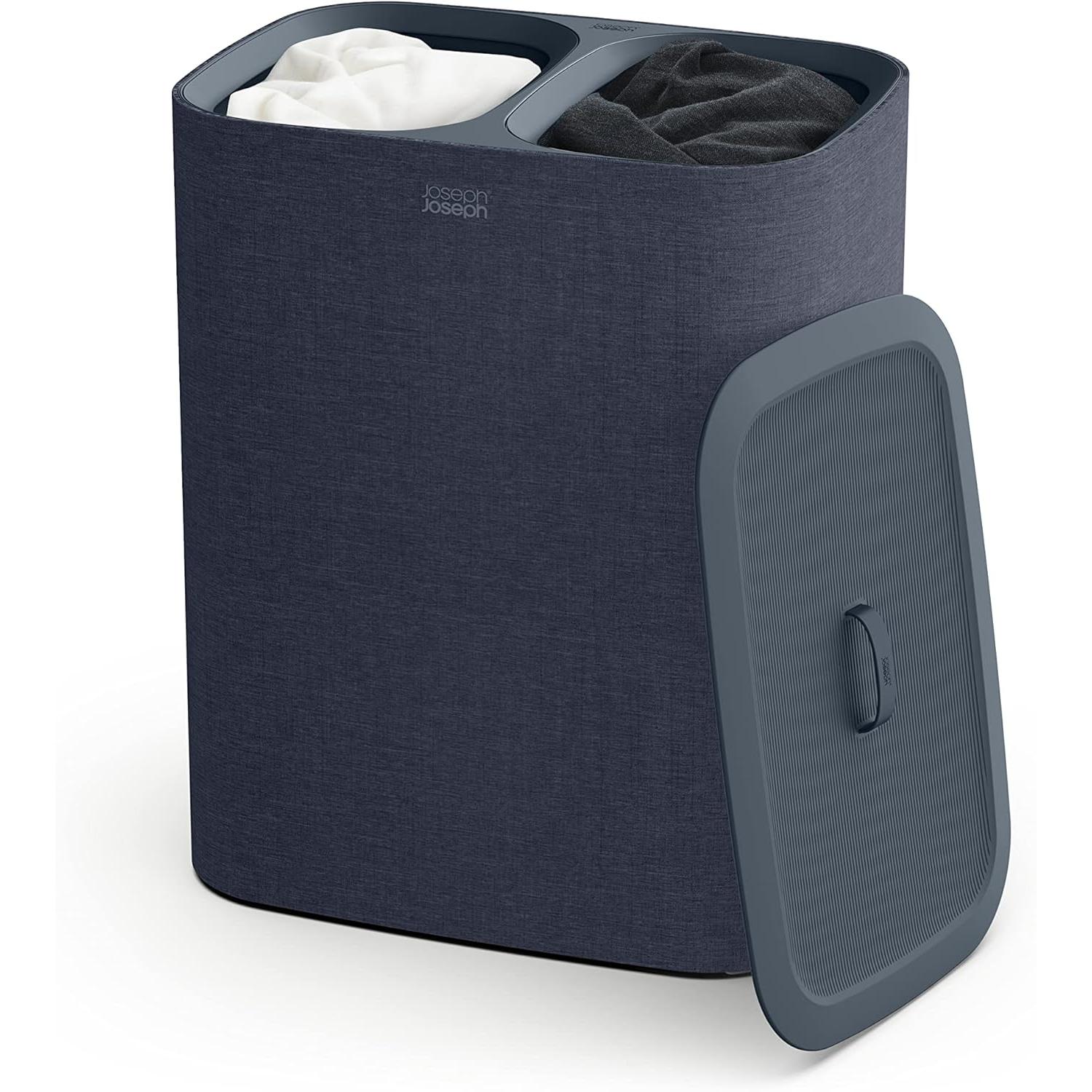 Cesta para la Separación de la Colada Joseph Joseph Tota, 90L, asas ergonómicas, diseño negro