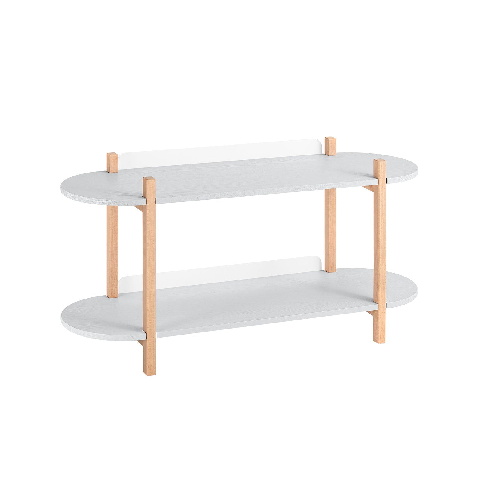 SoBuy HSTR01-HG Estantería de Almacenamiento de 2 Niveles Mesa de Centro Gris
