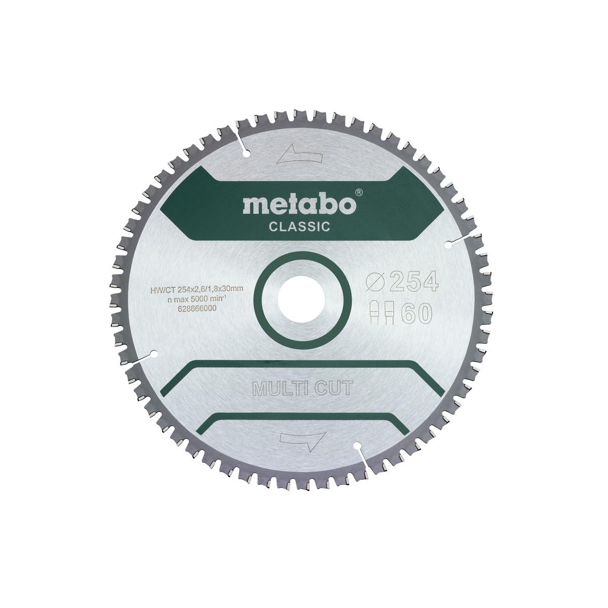 SIERRA CIRCULAR CLÁSICA MULTICORTE 254*30MM Z60 - ME 628285000