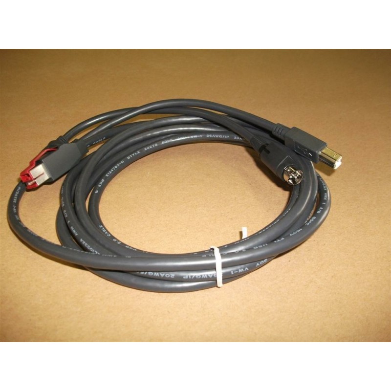 Epson - 2218424 cable de transmisión Negro 3 m PoweredUSB 2218424