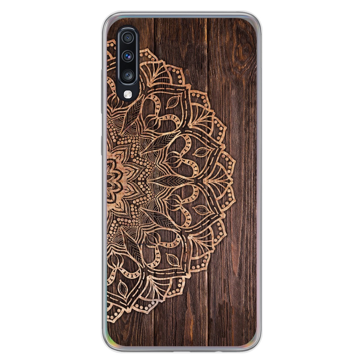 Tumundosmartphone Funda Gel Tpu para Samsung Galaxy A70 diseño Madera 06 Dibujos