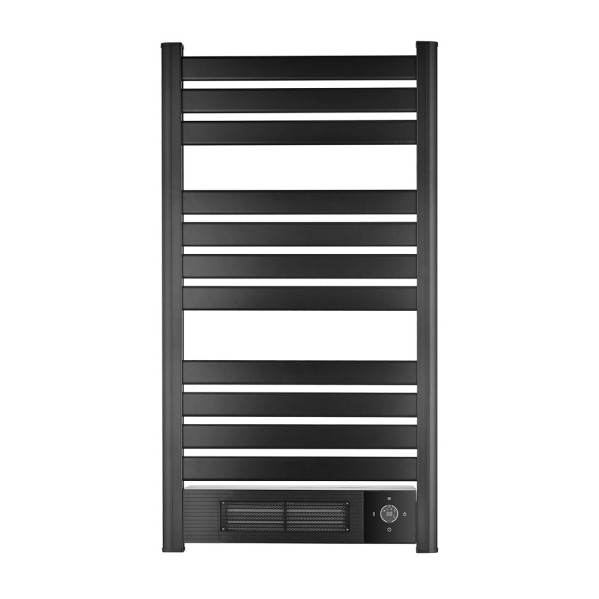 ABRILA - Vélez - Toallero Eléctrico Calefactor Cerámico Negro 2000W PTC | 2 Modos de Calefacción | Control Remoto | Temporizador 24h | Indicador de Temperatura | Negro
