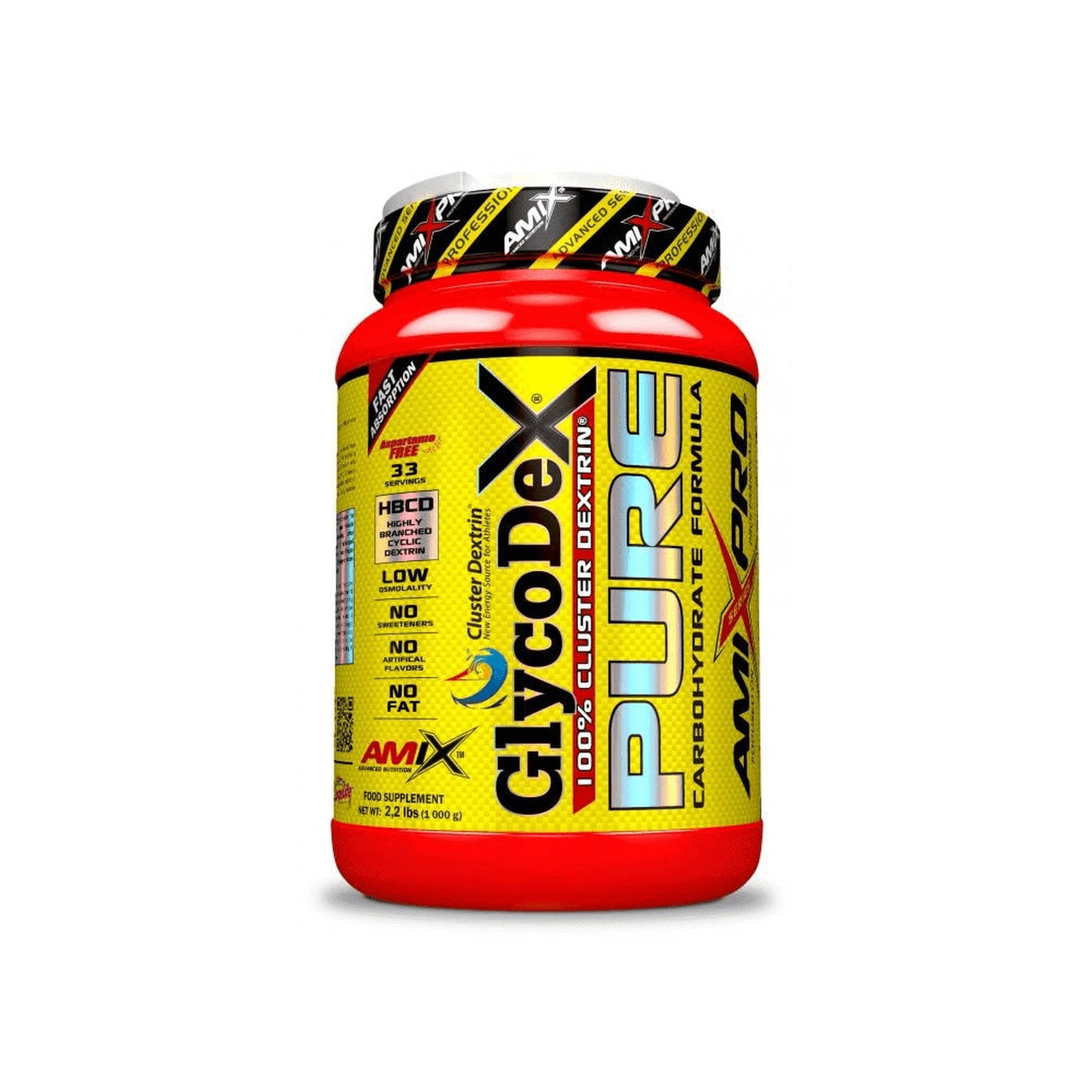 AmixPro GlycoDex Pure 1 kg - Carbohidrato Cíclico Altamente Ramificado (Cluster Dextrin®) - Baja Osmolaridad y Vaciado Gástrico Ultrarrápido - Energía Intra y Post-Entrenamiento