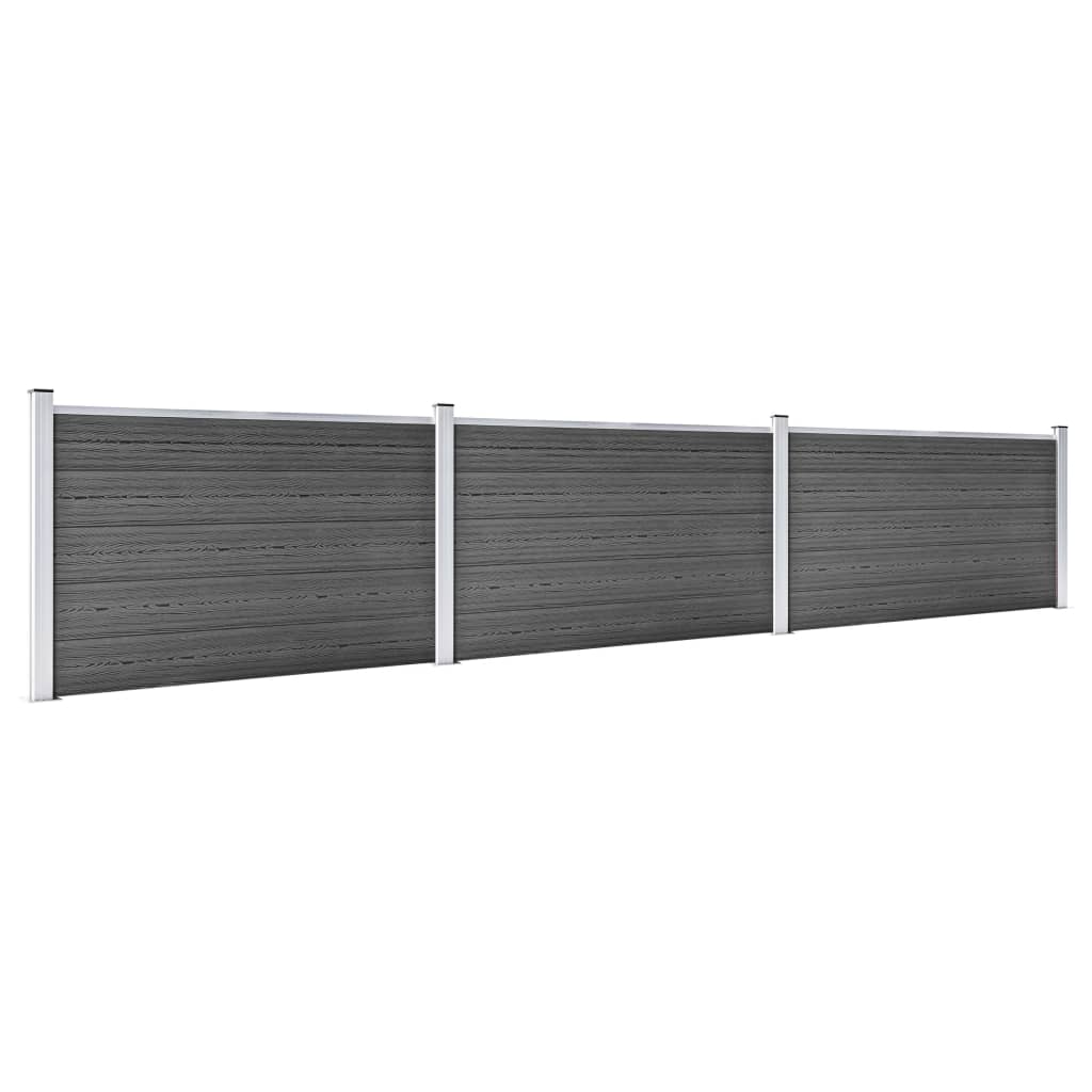 Vidaxl Valla de Jardín de WPC 526x106 Cm Color Negro