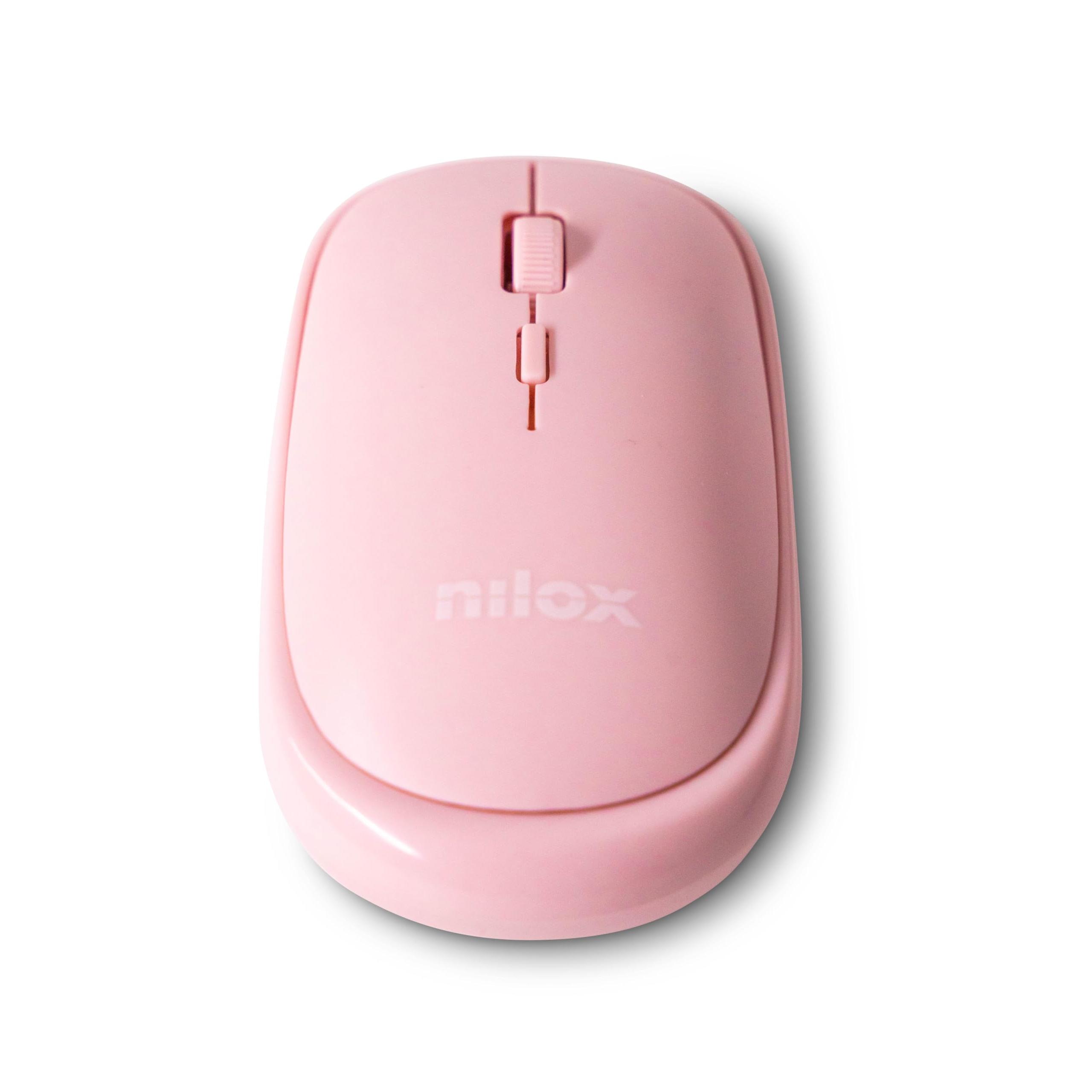 Ratón wireless rosa