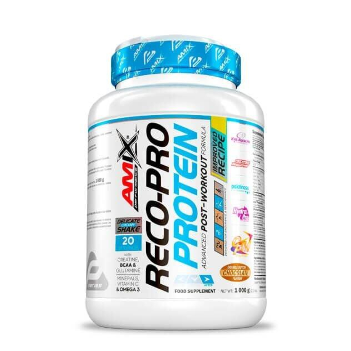 AMIX Performance Reco-Pro - 1000 gr Recuperador Intensivo Post-Ejercicio con Carbohidratos, Glutamina Matrix y Omega 3