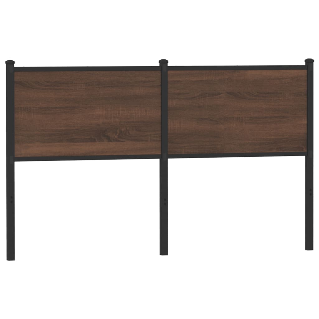 vidaXL Cabecero de repuesto de madera de ingeniería y acero marrón roble 150 cm