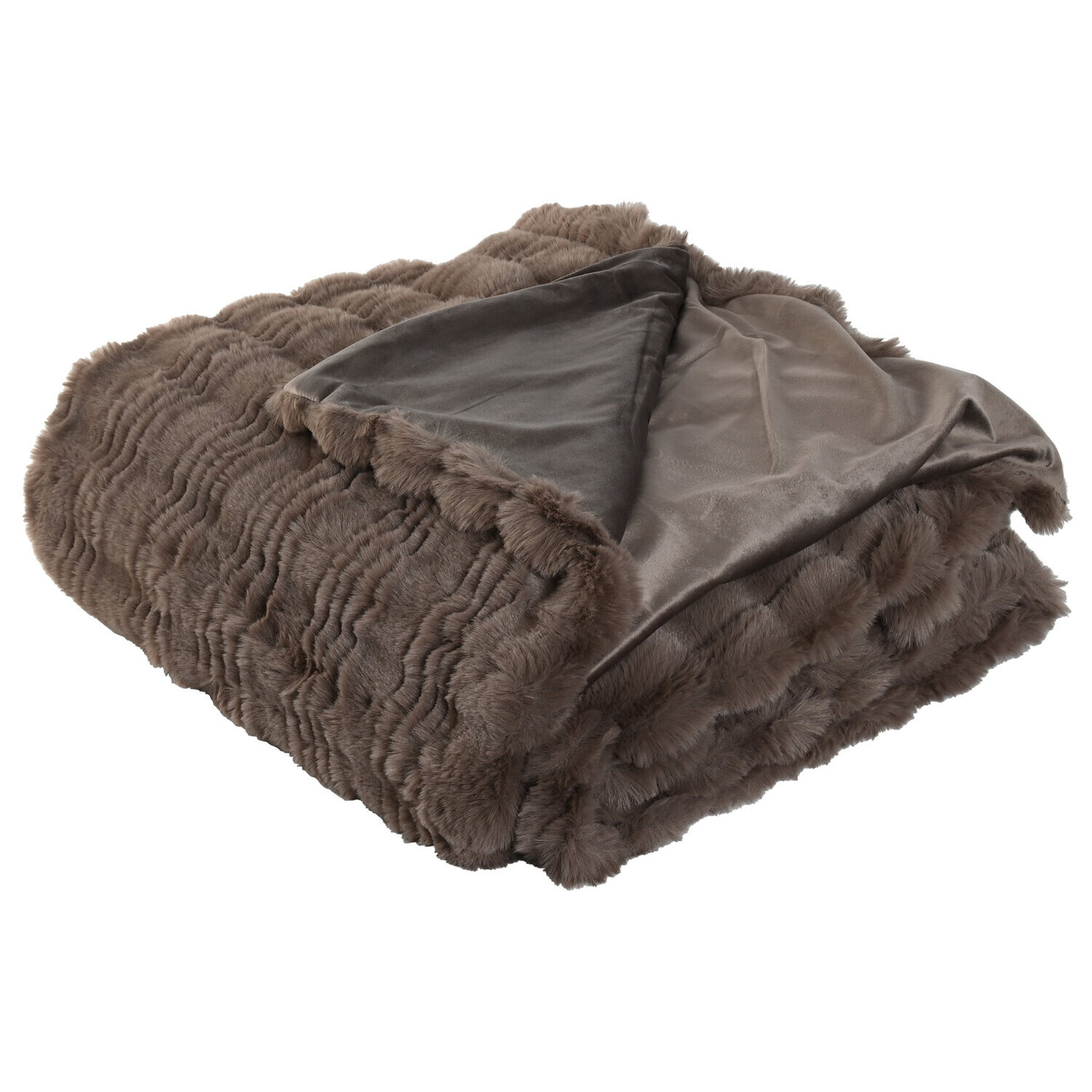 Manta poliester 220x240x1 650 gsm cama marron El mejor complemento para tu hogar.