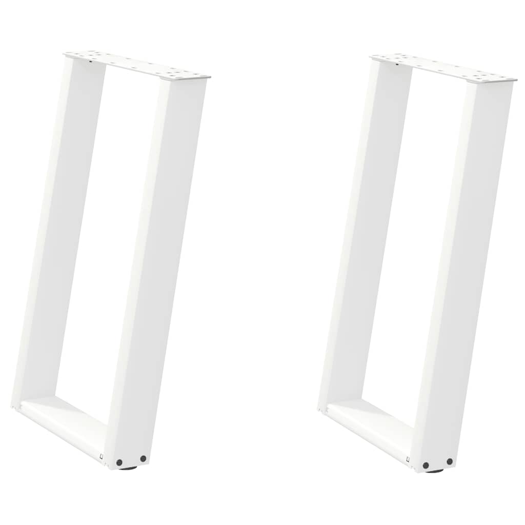 vidaXL Patas para mesa de comedor en forma de U (2 unidades) 50 x (72-73) cm, acero