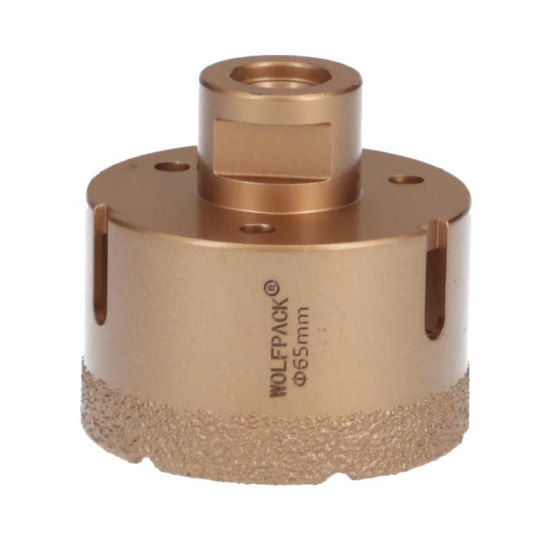 Corona diamante para amoladora ø 65 mm. conexión rosca m14. corte seco