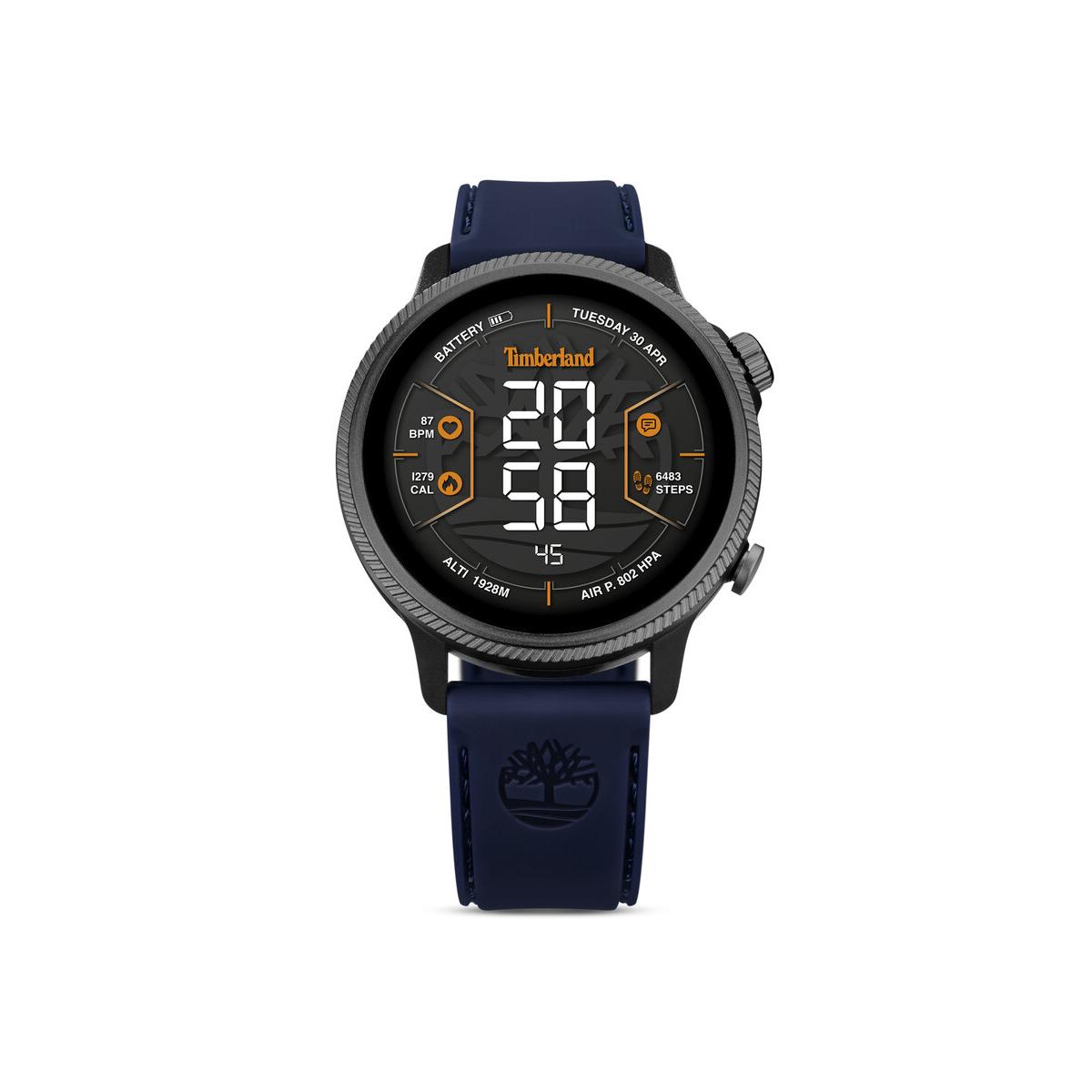 Timberland Reloj Inteligente Trail Force 47,00 Mm Pulsera De Silicona Azul Con Cierre De Hebilla Normal Control De Ritmo Cardiaco, Sueño Y Modos Deportivos Compatible Con Android, Ios