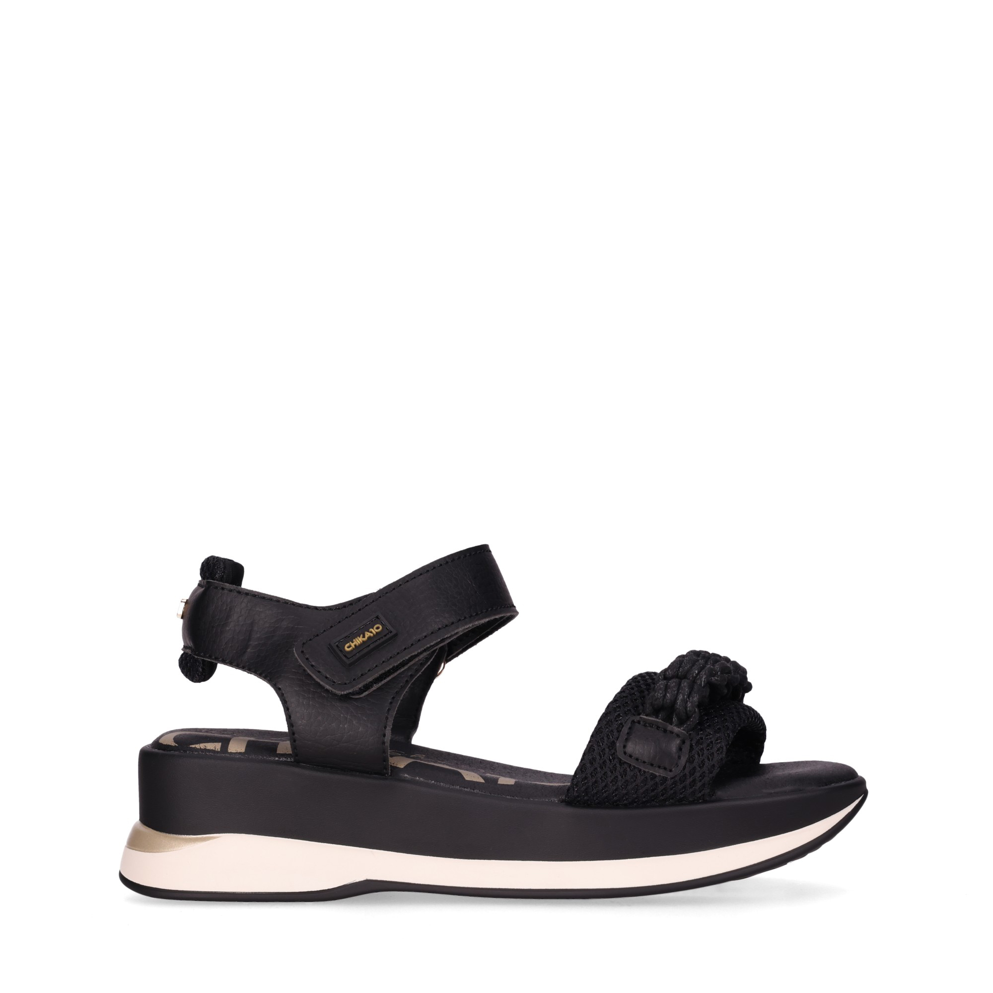 Chika10 NEW AGORA 31 Sandalia de CuÃ±a Negro/Black