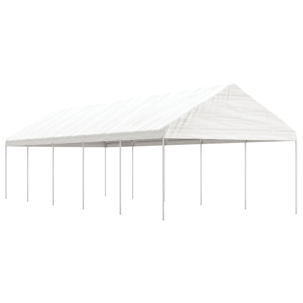 vidaXL Cenador con techo polietileno blanco Dimensiones 4.08 x 2.23 x 3.22 m,  4.46 x 4.08 x 3.22 m,  6.69 x 4.08 x 3.22 m y mas