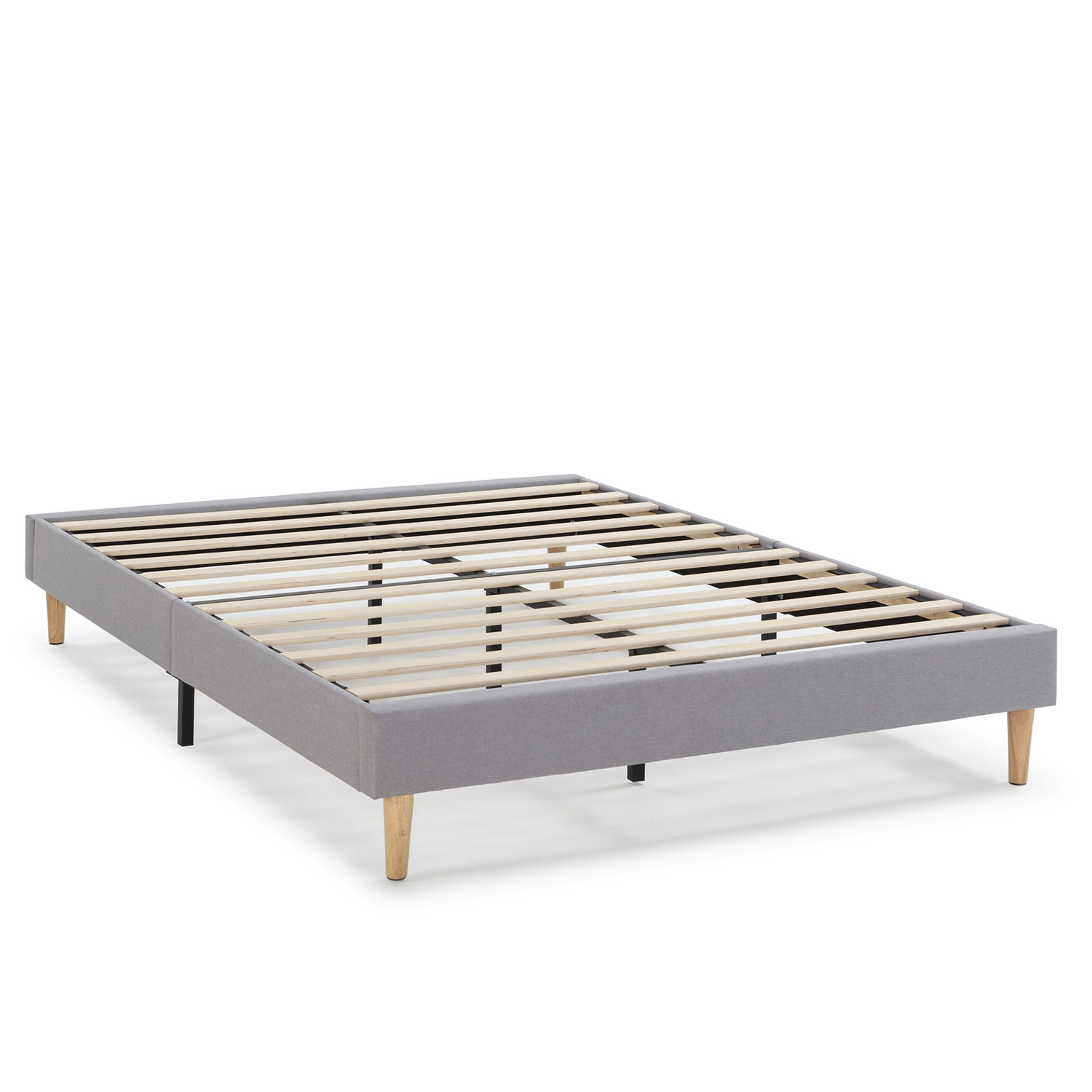 VS Venta-Stock - Base tapizada modelo Aura 140x200cm en color Gris claro