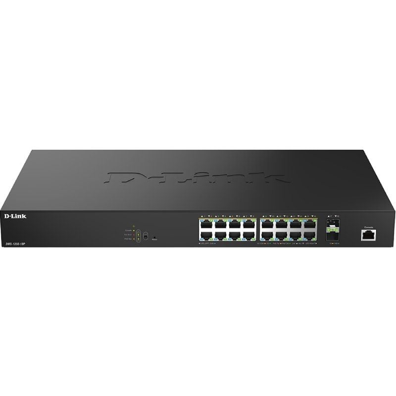 D-Link DMS-1250-18P/E switch Gestionado L2 2.5G Ethernet (100/1000/2500) Energía sobre Ethernet (PoE) Negro