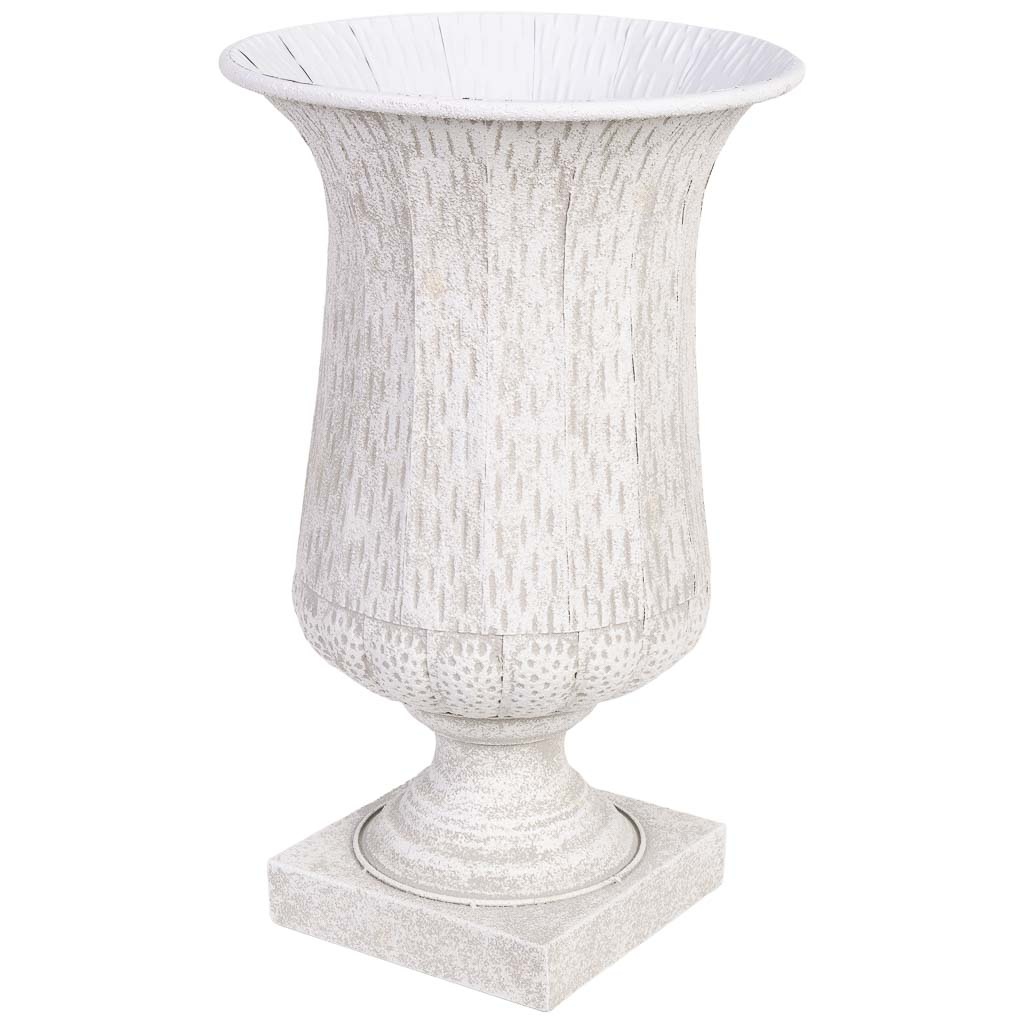 Wonderlust Deco - Jarrón de metal gris 36.5x36.5x61h cm Gris 36.5x36.5x61h cm