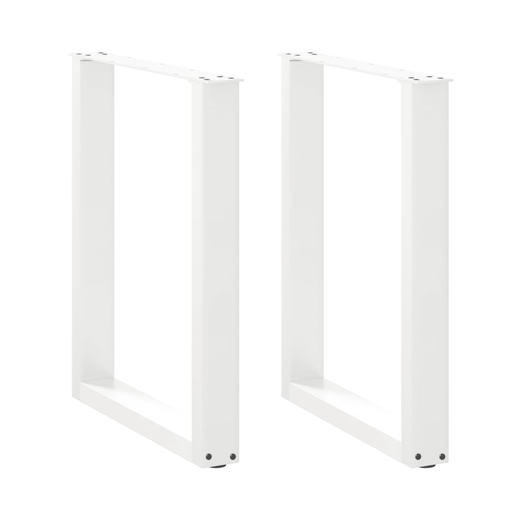 vidaXL Patas para mesa de comedor en forma de U (2 unidades) 70 x (72-73) cm, acero