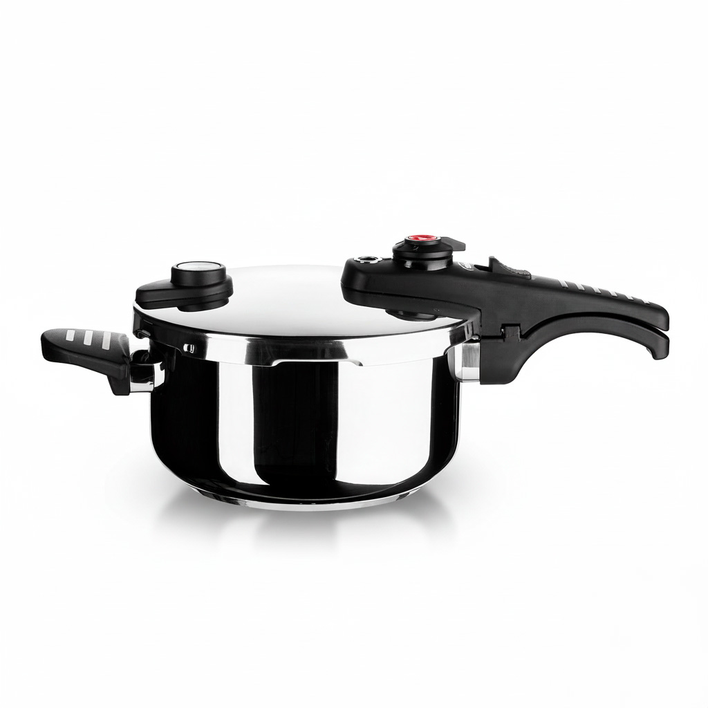 G-SOLA Olla a Presión Acero Inoxidable 18/10 [2.5L, 4L, 6L, 8L] – Doble Nivel de Cocción Rápida/Súper Rápida, Triple Seguridad, Apta para Inducción y Lavavajillas + Recetario David de Jorge